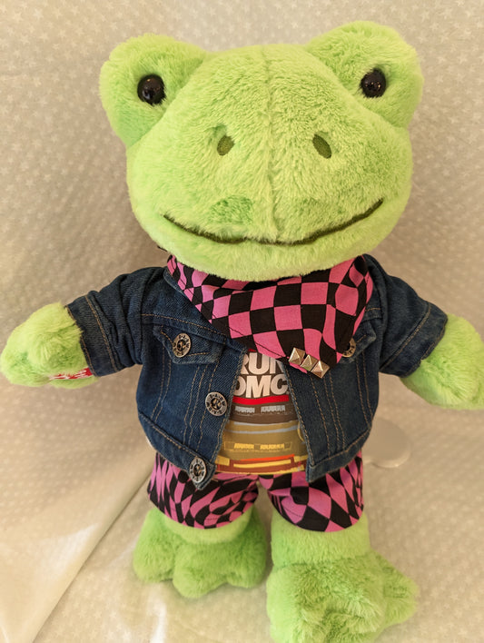 Checkerboard shorts and kerchief set - for punk rock plushies and build-a-bears