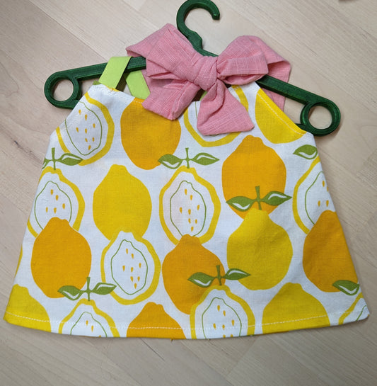 Cheery lemon and orange dress set